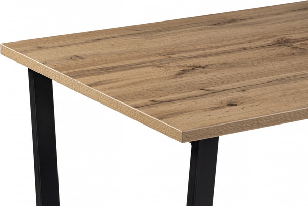 Изображение товара Обеденный стол Notta Лота Лофт 140x80x75 (дуб вотан/матовый черный)