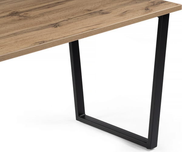 Изображение товара Обеденный стол Notta Лота Лофт 140x80x75 (дуб вотан/матовый черный)