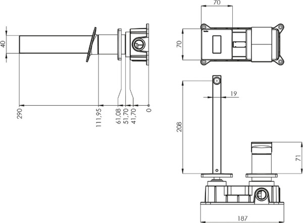 Изображение товара Смеситель Teska Alax E5306