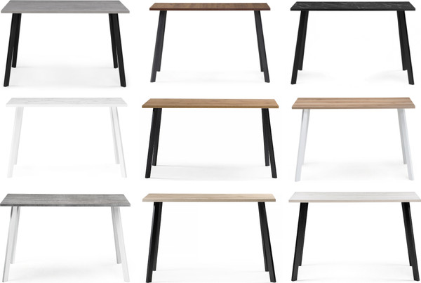 Изображение товара Обеденный стол Notta Тринити Лофт 120x80x75 (бетон/белый матовый)