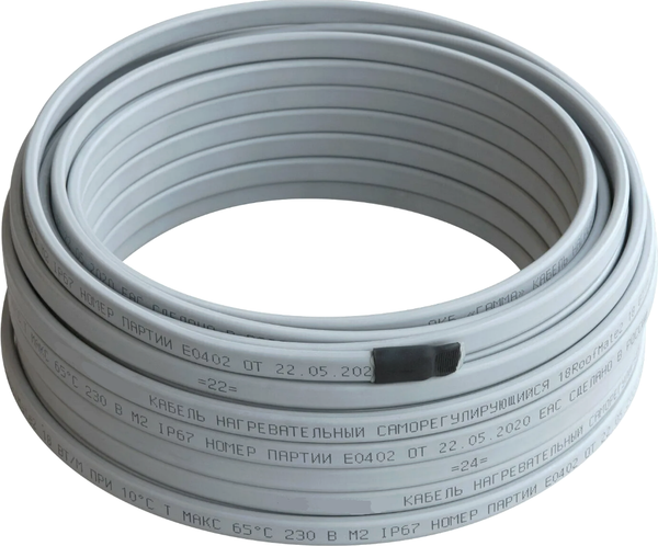 Изображение товара Греющий кабель для труб CTH НСК-16 PE без экрана (100м, серый)