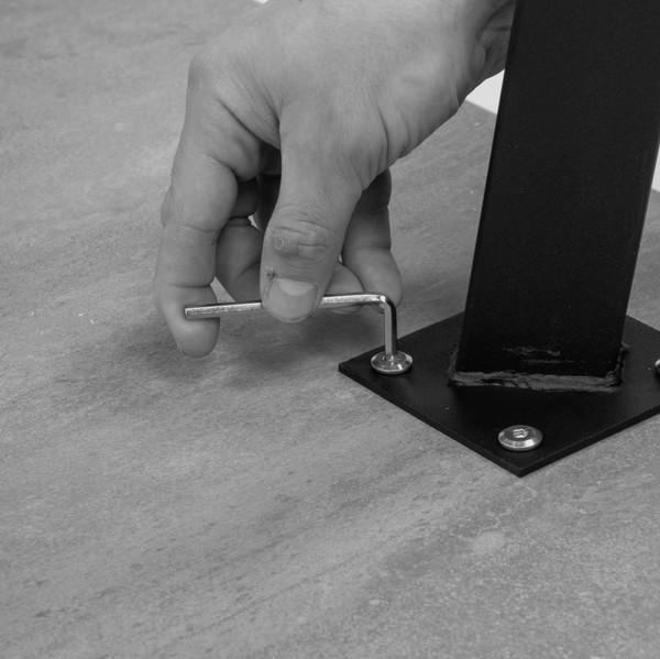 Изображение товара Обеденный стол Notta Тринити Лофт 120 25 мм / 489616 (бетон/черный матовый)