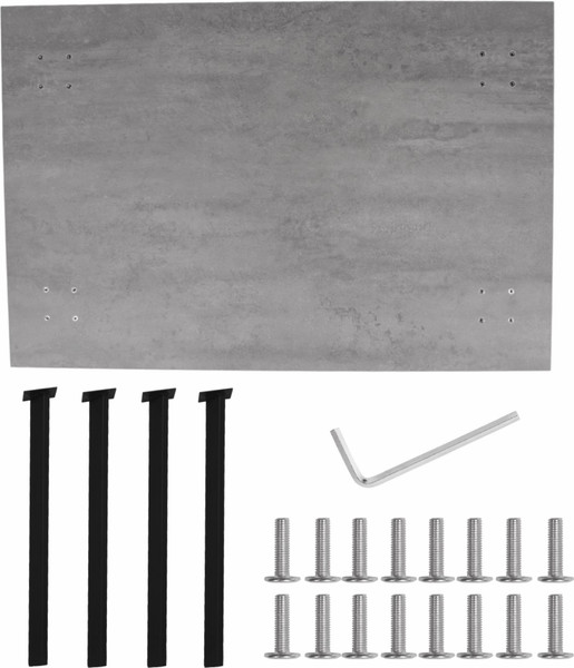Изображение товара Обеденный стол Notta Тринити Лофт 120 25 мм / 489616 (бетон/черный матовый)