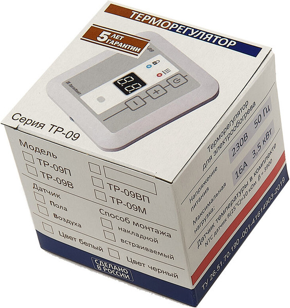 Изображение товара Терморегулятор для климатической техники ЭргоЛайт ТР-09 ВН (белый)