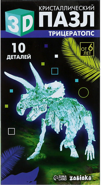 Изображение товара 3D-пазл Zabiaka Трицератопс / 9579999