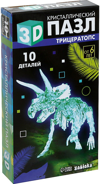 Изображение товара 3D-пазл Zabiaka Трицератопс / 9579999