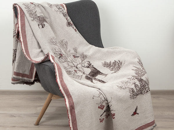 Изображение товара Плед Pole Kvetak (Беларускі лён) 125x195 23С25-ШР/у./р. (1 Зимний лес/сорт1)