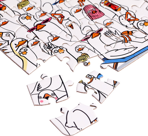 Изображение товара Пазл Puzzle Time В термостакане. Гусемания / 10742999 (80эл)