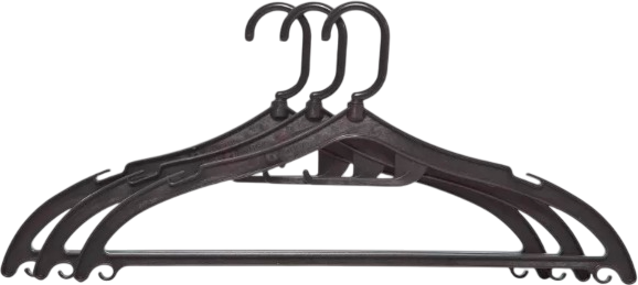 Изображение товара Набор пластиковых вешалок-плечиков Полимербыт 4332200 (3шт)