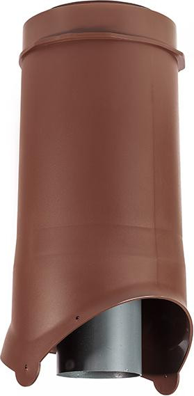 Изображение товара Выход вентиляционный на крышу Krovent Pipe-VT IS 125/100 is./500 RAL 8017 (коричневый)