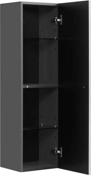 Изображение товара Шкаф-полупенал для ванной Акватон Ар-Деко / 1A280503DD8D0 (серый кобальт)