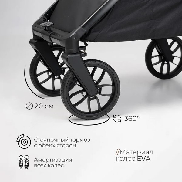 Изображение товара Детская универсальная коляска Tomix Mirage 2 в 1 D900/2 (Olive)