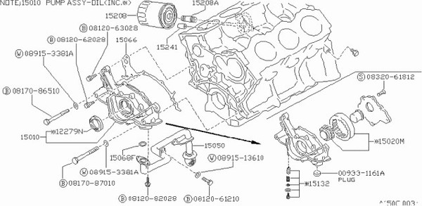 Изображение товара Сальник коленвала Nissan/Infiniti 1351088G00