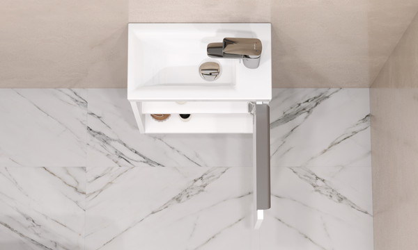 Изображение товара Тумба под умывальник Акватон Хоуп 40 / 1A287101HP2B0 (белый матовый)