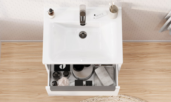 Изображение товара Тумба под умывальник Акватон Хоуп 60 / 1A287201HP2B0 (белый матовый)