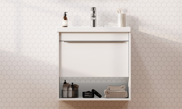 Изображение товара Тумба под умывальник Акватон Хоуп 60 / 1A287201HP2B0 (белый матовый)