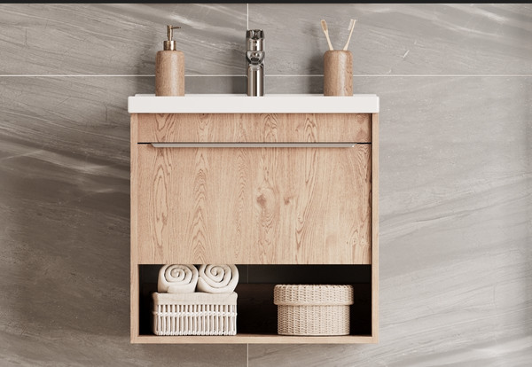 Изображение товара Тумба под умывальник Акватон Хоуп 60 / 1A287201HP6C0 (орех)