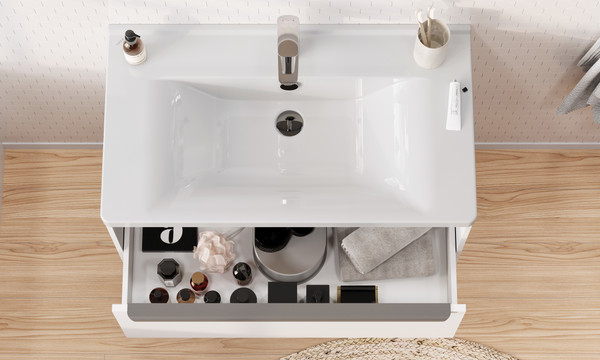 Изображение товара Тумба под умывальник Акватон Хоуп 80 / 1A287301HP2B0 (белый матовый)