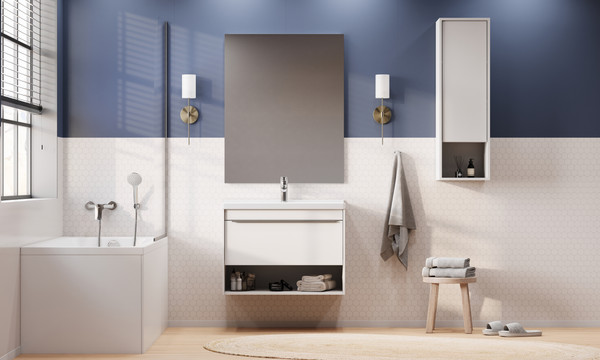 Изображение товара Тумба под умывальник Акватон Хоуп 80 / 1A287301HP2B0 (белый матовый)