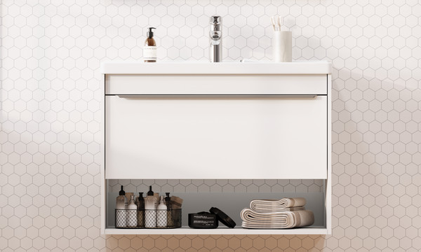 Изображение товара Тумба под умывальник Акватон Хоуп 80 / 1A287301HP2B0 (белый матовый)