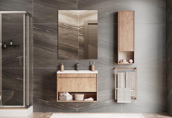 Изображение товара Тумба под умывальник Акватон Хоуп 80 / 1A287301HP6C0 (орех)