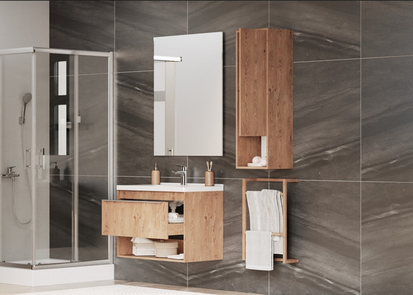 Изображение товара Тумба под умывальник Акватон Хоуп 80 / 1A287301HP6C0 (орех)