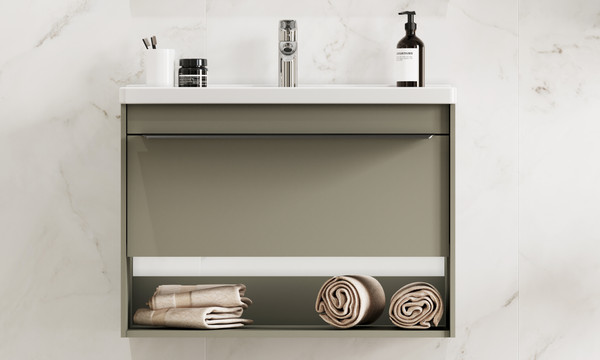 Изображение товара Тумба под умывальник Акватон Хоуп 80 / 1A287301HP9D0 (хаки)