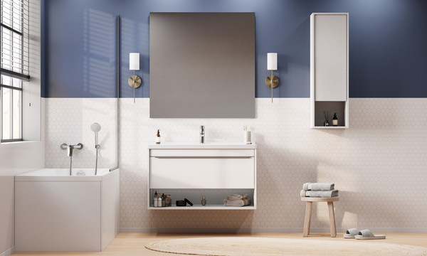 Изображение товара Тумба под умывальник Акватон Хоуп 100 / 1A287401HP2B0 (белый матовый)