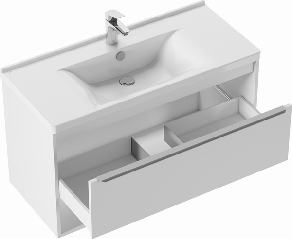 Изображение товара Тумба под умывальник Акватон Хоуп 100 / 1A287401HP2B0 (белый матовый)