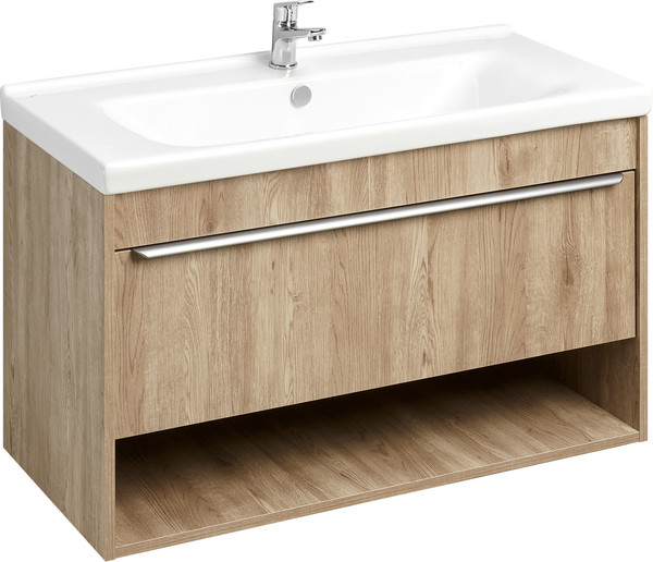 Изображение товара Тумба под умывальник Акватон Хоуп 100 / 1A287401HP6C0 (орех)