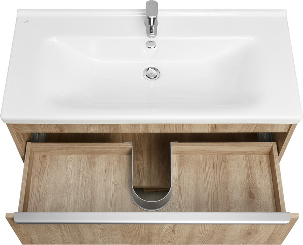 Изображение товара Тумба под умывальник Акватон Хоуп 100 / 1A287401HP6C0 (орех)