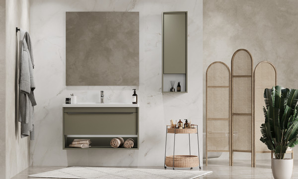 Изображение товара Тумба под умывальник Акватон Хоуп 100 / 1A287401HP9D0 (хаки)