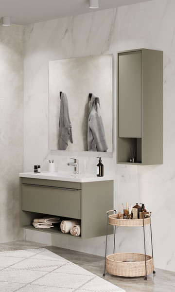 Изображение товара Тумба под умывальник Акватон Хоуп 100 / 1A287401HP9D0 (хаки)