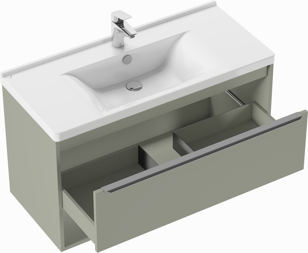 Изображение товара Тумба под умывальник Акватон Хоуп 100 / 1A287401HP9D0 (хаки)