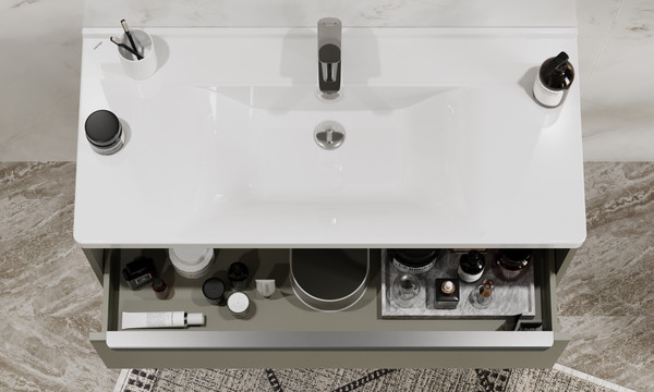 Изображение товара Тумба под умывальник Акватон Хоуп 100 / 1A287401HP9D0 (хаки)