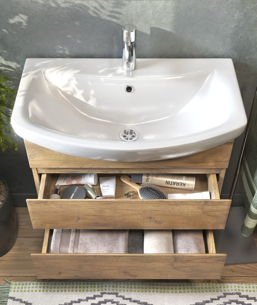 Изображение товара Тумба под умывальник Vigo Wing 700-0-2 (дуб золотой)