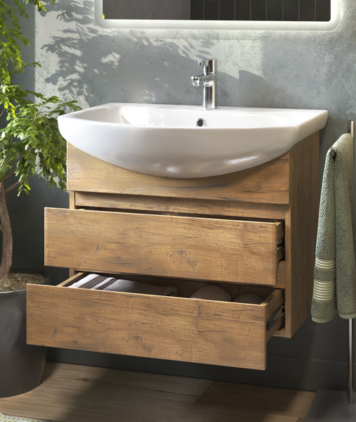 Изображение товара Тумба под умывальник Vigo Wing 700-0-2 (дуб золотой)