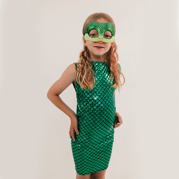 Изображение товара Костюм карнавальный Волшебная маска Платье Сверкающая змейка /10497631 (р.110-116)