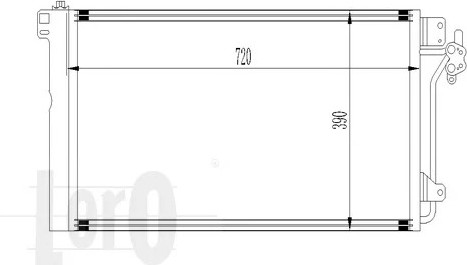 Изображение товара Радиатор кондиционера Loro 053-016-0033