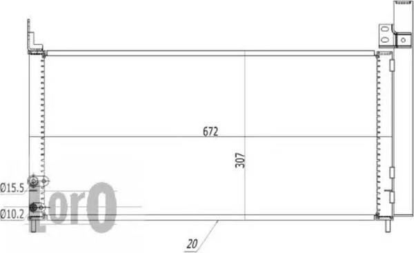 Изображение товара Радиатор кондиционера Loro 051-016-0017