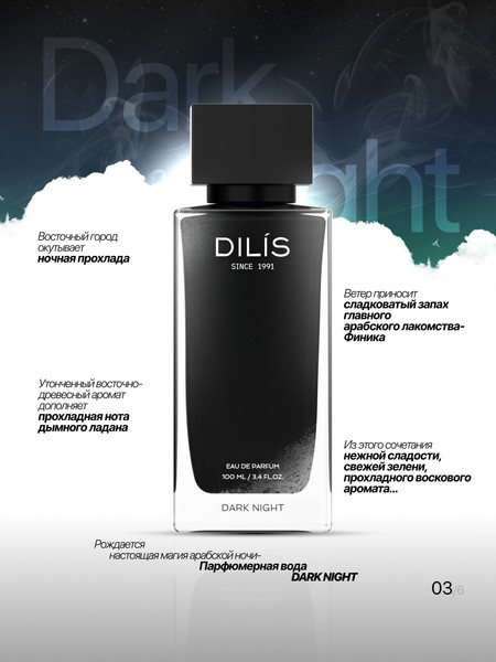 Изображение товара Парфюмерная вода Dilis Parfum Day&Night Dark night (100мл)