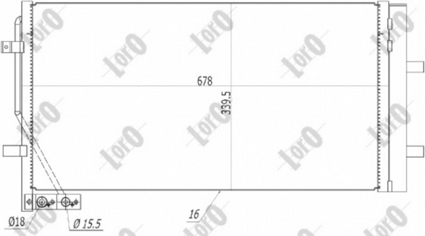 Изображение товара Радиатор кондиционера Loro 003-016-0029