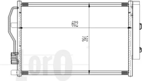 Изображение товара Радиатор кондиционера Loro 007-016-0002