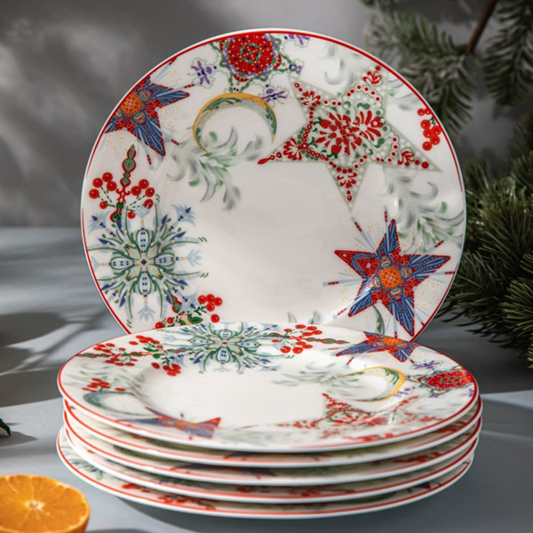Изображение товара Набор тарелок Mix&Match Home Счастливая Звезда MHCNPO30188-4 (4шт)