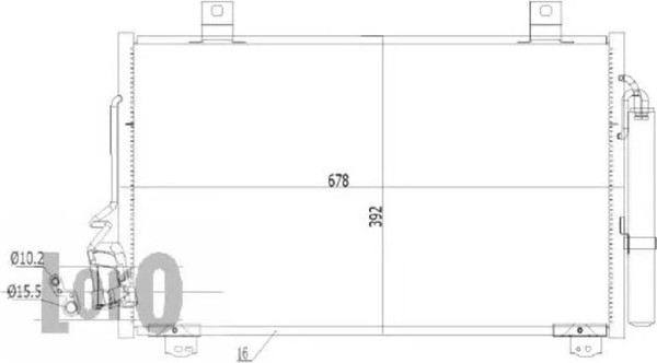 Изображение товара Радиатор кондиционера Loro 030-016-0001
