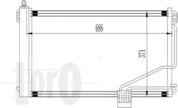 Изображение товара Радиатор кондиционера Loro 054-016-0014