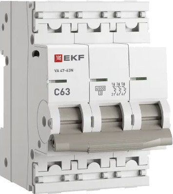 Изображение товара Выключатель автоматический EKF PROxima ВА 47-63N / M634363C