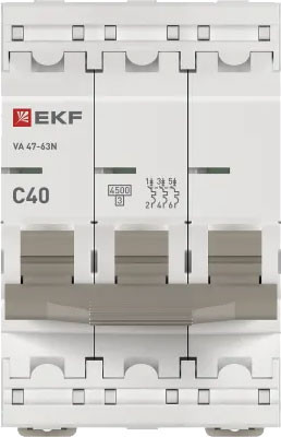 Изображение товара Выключатель автоматический EKF PROxima ВА 47-63N / M634340C