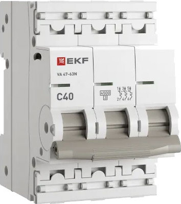 Изображение товара Выключатель автоматический EKF PROxima ВА 47-63N / M634340C