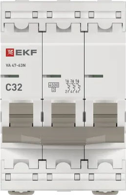 Изображение товара Выключатель автоматический EKF PROxima ВА 47-63N / M634332C